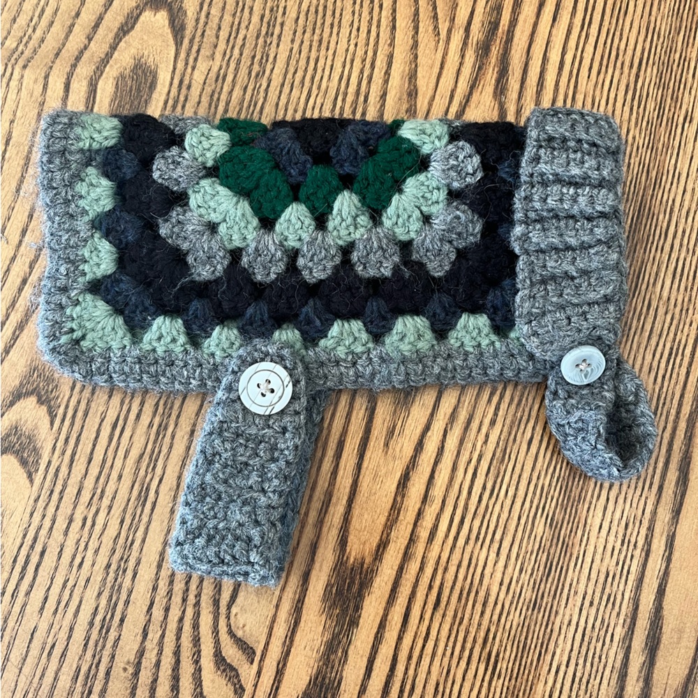 Handmade granny square size small dog coat